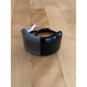 Vintage Colette Malouf Black And Grey Glass Hair Pony Holder Accessory